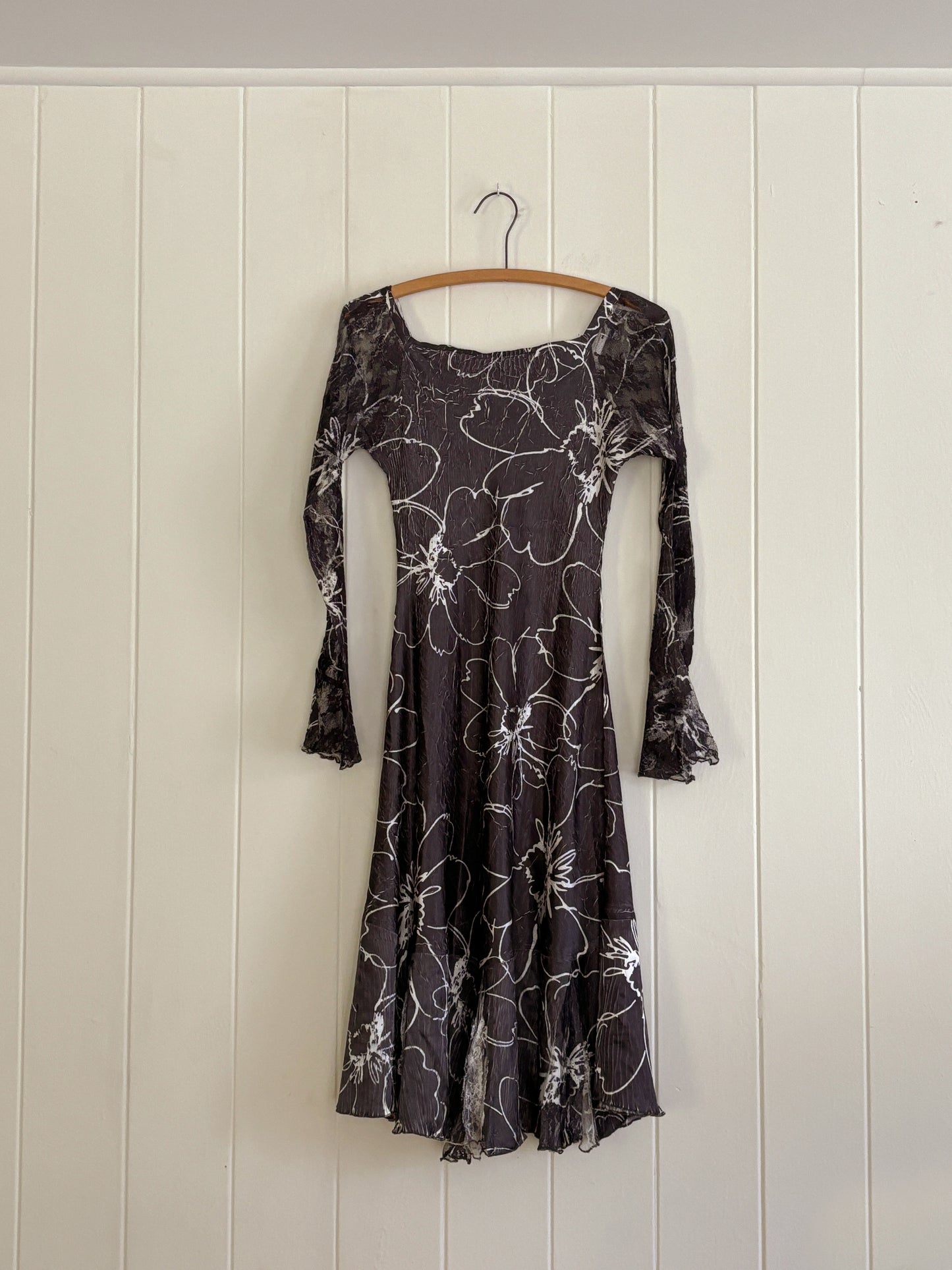 Flower Drizzle Dizzle Mixed Media Dress