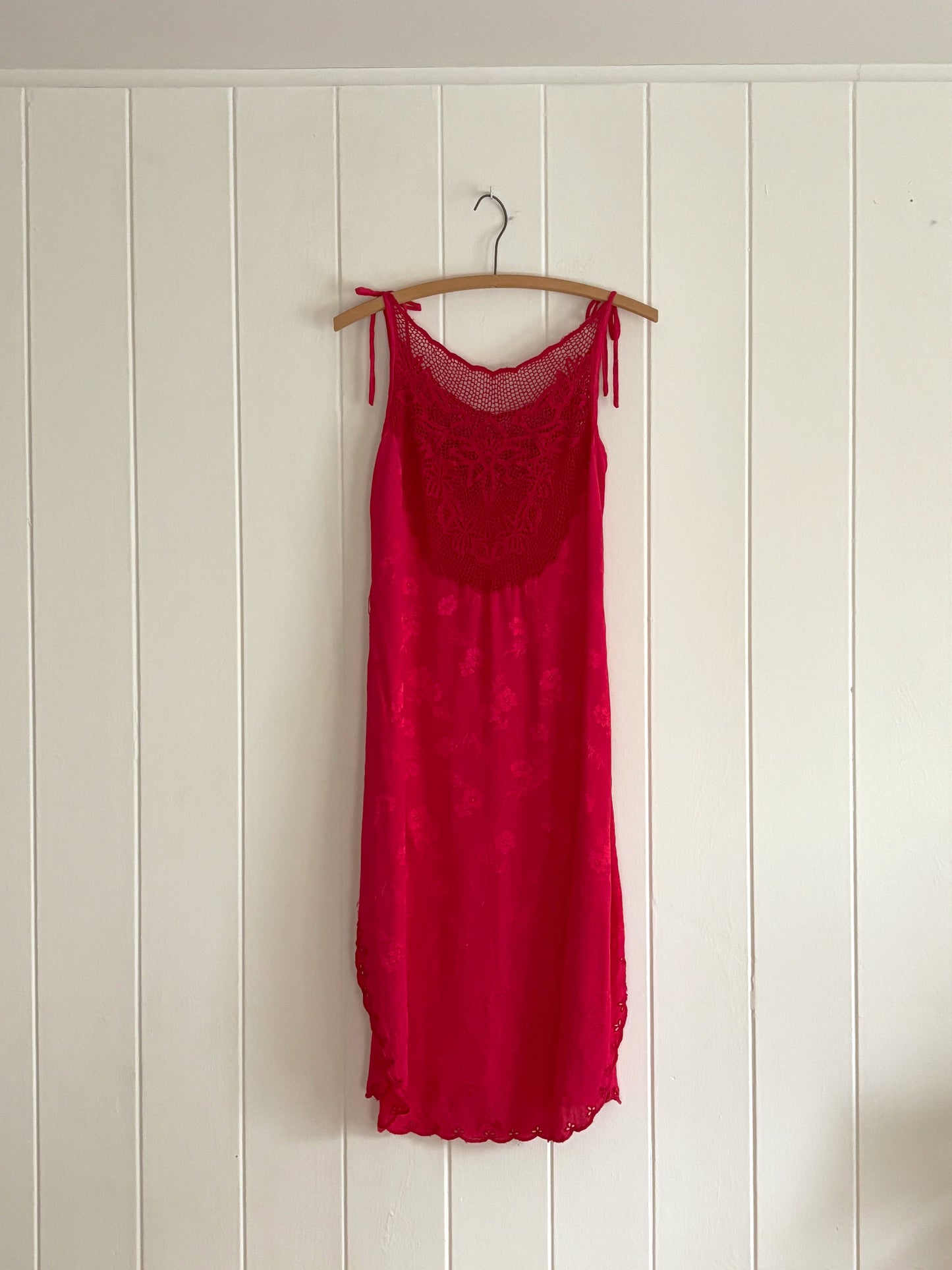 Red Licorice Mixed Media Dress